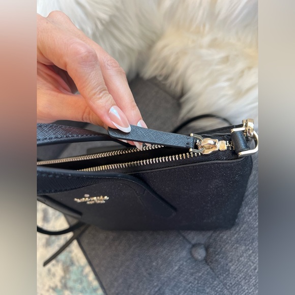 KATE SPADE New York Black Glitter Joeley Small Crossbody Satchel - Picture 7 of 10